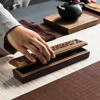 Premium Ceramic Incense Burner Box – Stickless Agarwood Incense Holder (24 cm Rectangular Design)